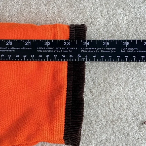 VTG Woolrich Hunting Jacket Large Orange Quilted Lined Flap Pocket Field Outdoor
